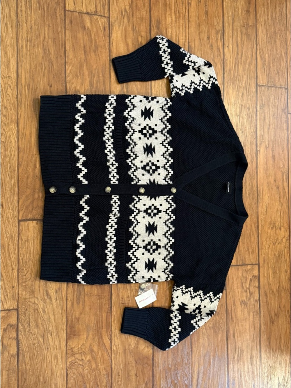 Lucky Brand Women's Novelty Pattern Cardigan Sweater Size XXL NWT Heavy Fabric - Picture 4 of 9